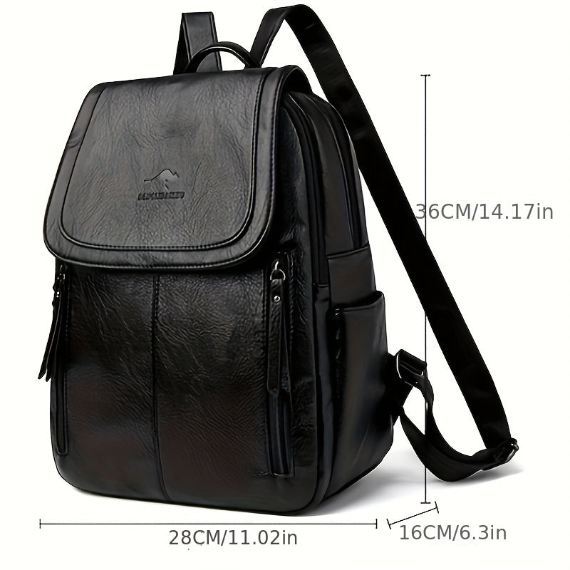 Summer Backpack Brown DENGLIDAISHU Women's Summer Casual Backpack | Large Capacity Adjustable Strap, Synthetic Faux Leather with Zipper Closure, Polyester Lining, Perfect for Travel & Everyday Use