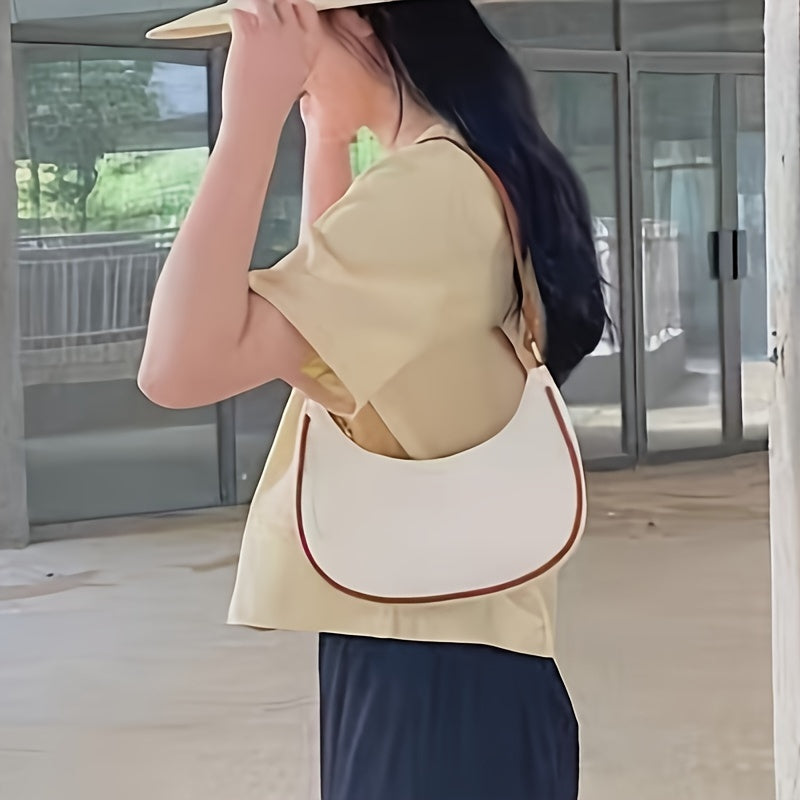 New, Crescent Bag Trendy Unique Underarm Bag, Elegant Small Crescent Purse, Versatile Shoulder Bag