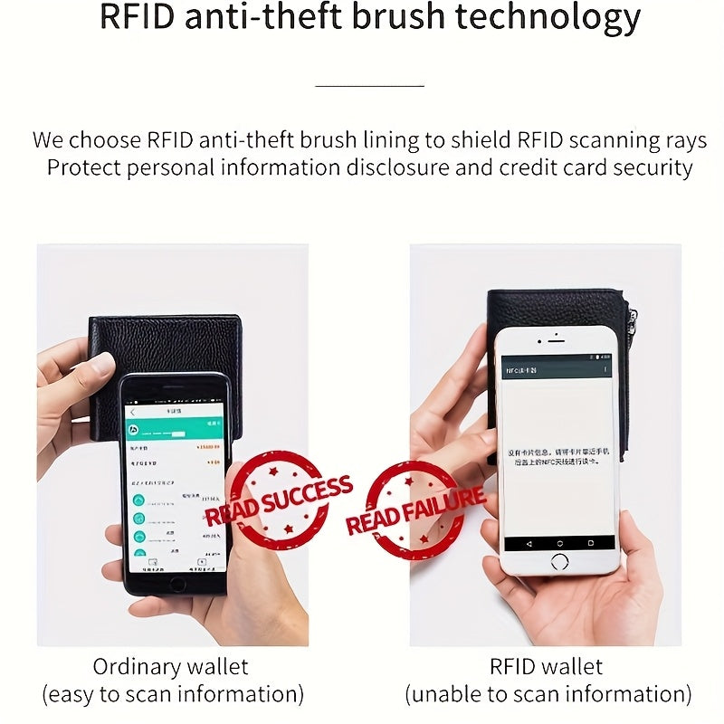 RFID Simple Folding Women'S Wallet, Japanese Ultra-Thin Women'S Credit Card Bag, Short Large-Capacity Coin Purse, Valentine'S Day Gift, Easy to Carry, a Must-Have When Going Out