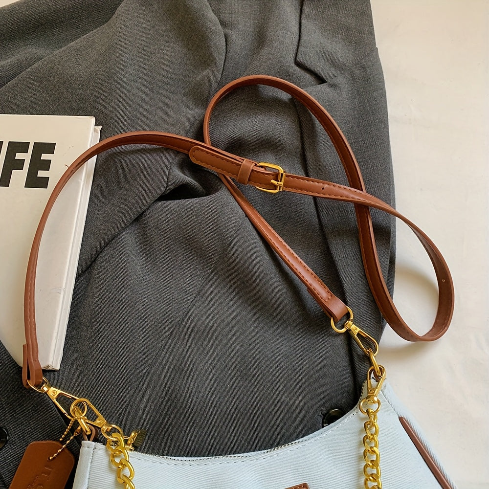 Women's Crossbody Bag French Vintage Underarm Crescent Moon Bag New Summer Fashion Single Shoulder Sling Bag