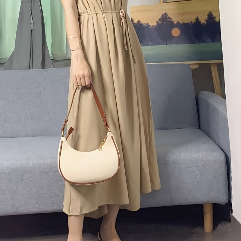 New, Crescent Bag Trendy Unique Underarm Bag, Elegant Small Crescent Purse, Versatile Shoulder Bag