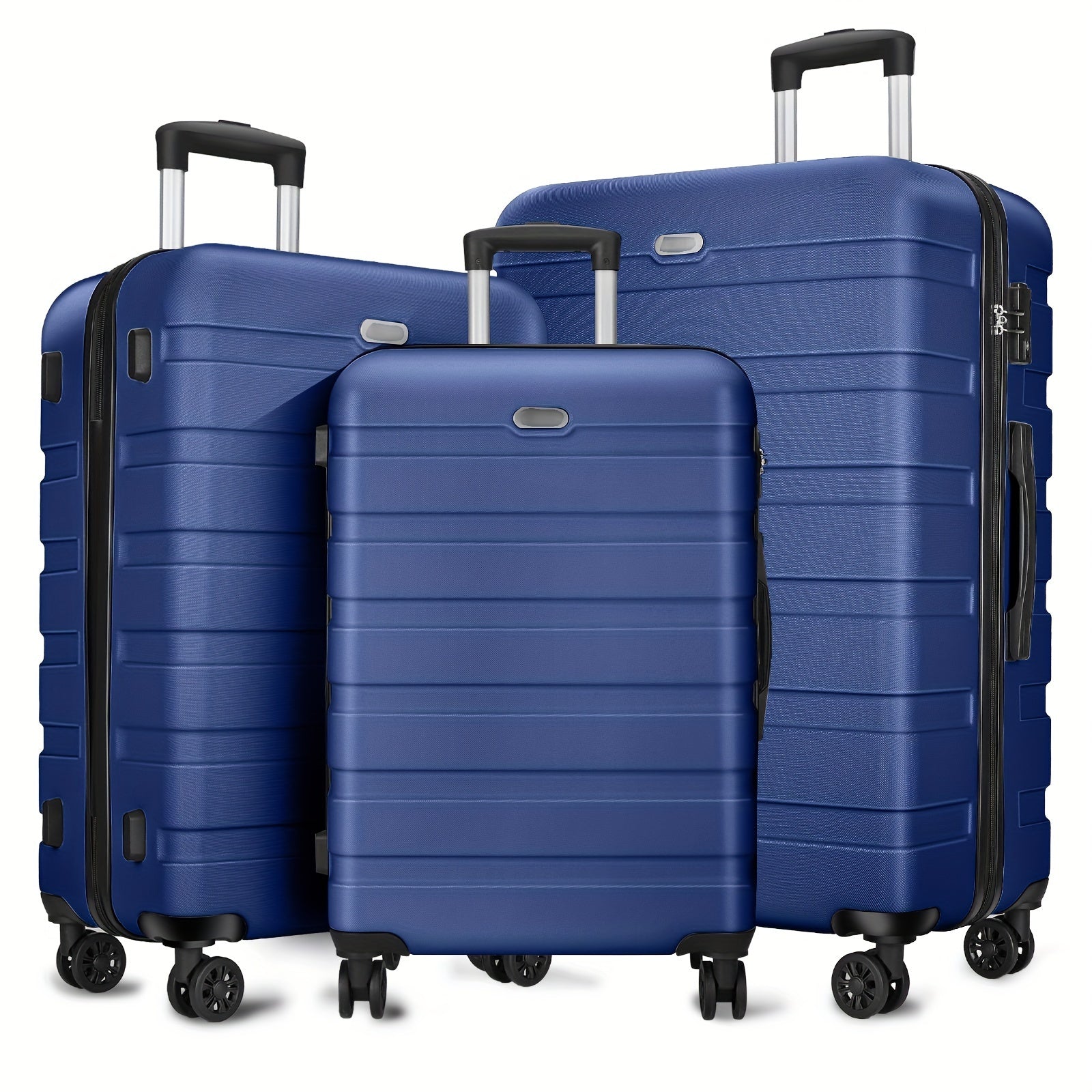 Luggage Sets 3 Piece Hardshell Suitcase Set Lightweight Travel Suitcases With 4 Double Spinner Wheels TSA Lock PC ABS