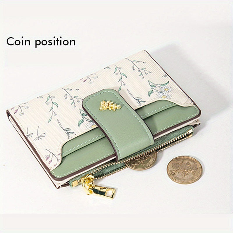 Stylish Short Wallet Small Fresh Stylish Short Wallet - Folding Coin Purse, Student Card Holder, Niche Design