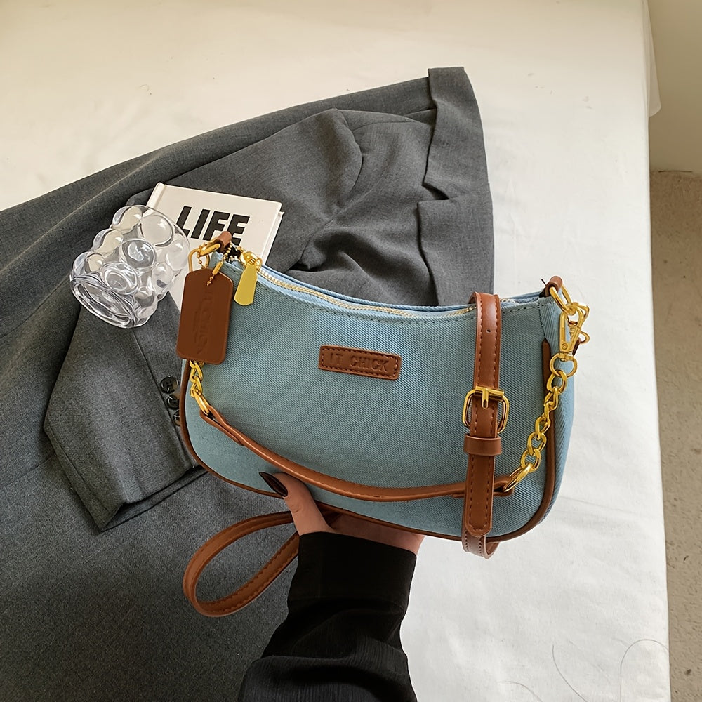 Women's Crossbody Bag French Vintage Underarm Crescent Moon Bag New Summer Fashion Single Shoulder Sling Bag