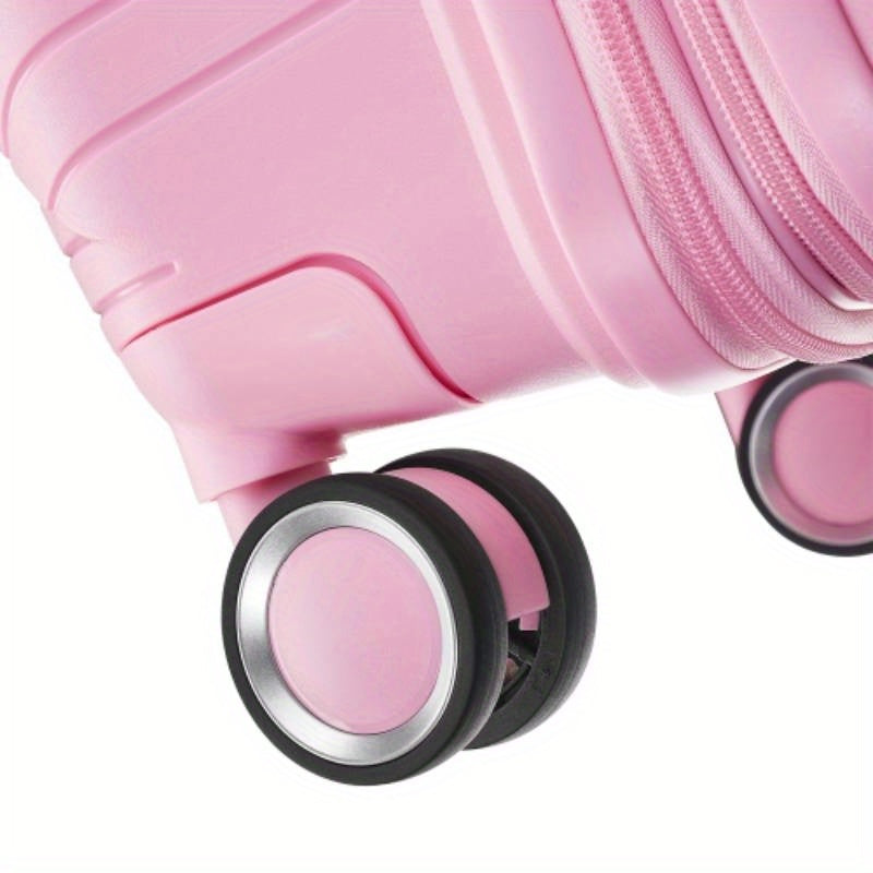 Luggage Sets 4 Pie14202428, Expandable Lightweight Suitcase with 4 Double 360 Degrees Mute Spinner Wheels PP Materials Durable TSA Lock Travel Luggage