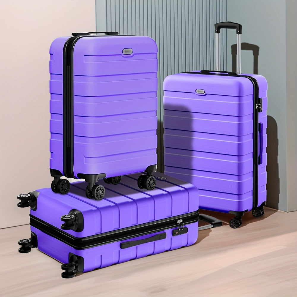 Luggage 3pcs Hardshell Suitcase Family Set (20\u002F24\u002F28 Inch) TSA Lock Multi-Directional Wheels