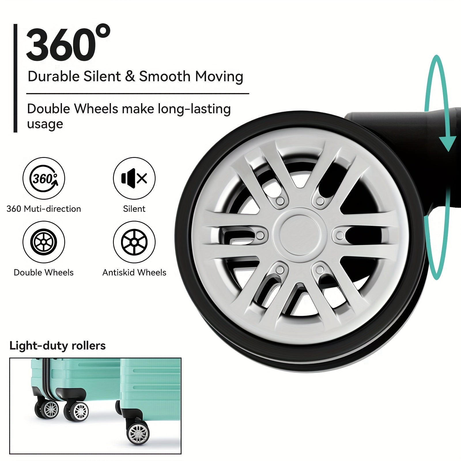 20 Inch Carry On Luggage Hard Shell Trolley Suitcase