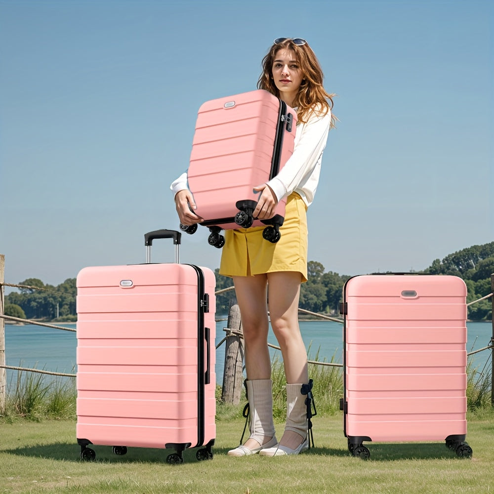 Luggage 3pcs Hardshell Suitcase Family Set (20\u002F24\u002F28 Inch) TSA Lock Multi-Directional Wheels