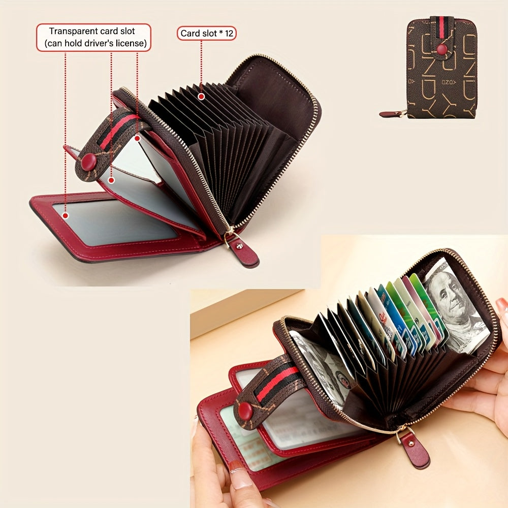 3pcs Women's wallet gift box set, fashionable letter printed long wallet+foldable small wallet+multi slot credit card storage card pack three piece set, the most suitable holiday gift set for girlfriends and mothers