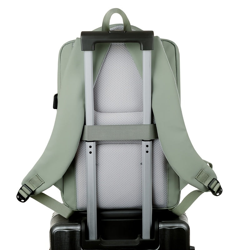 Fashionable Women'S Casual Backpack, Large Capacity Laptop Backpack, Simple Solid Color Backpack, Suitable for Commuting, School, Travel, Etc