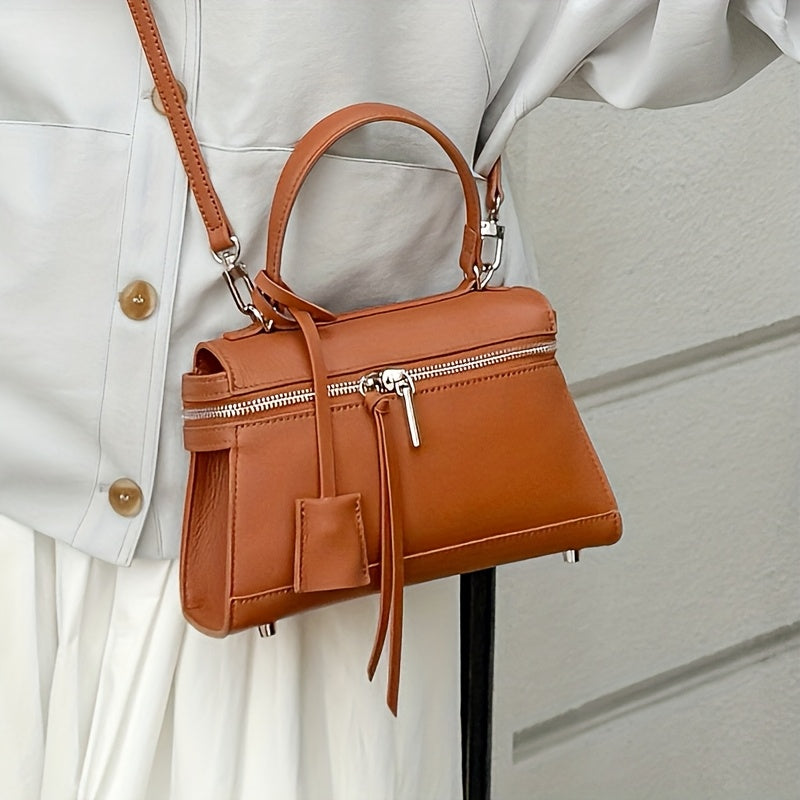 Genuine Leather Women'S Bag, Cowhide Shopping Bag, Briefcase, High-end Handbag, Real Leather Tote Bag, Small Handbag, Shoulder Bag, Crossbody Bag