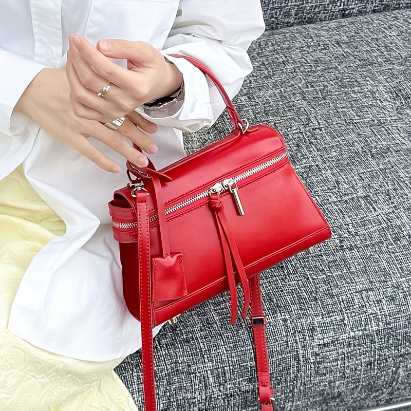 Genuine Leather Women'S Bag, Cowhide Shopping Bag, Briefcase, High-end Handbag, Real Leather Tote Bag, Small Handbag, Shoulder Bag, Crossbody Bag