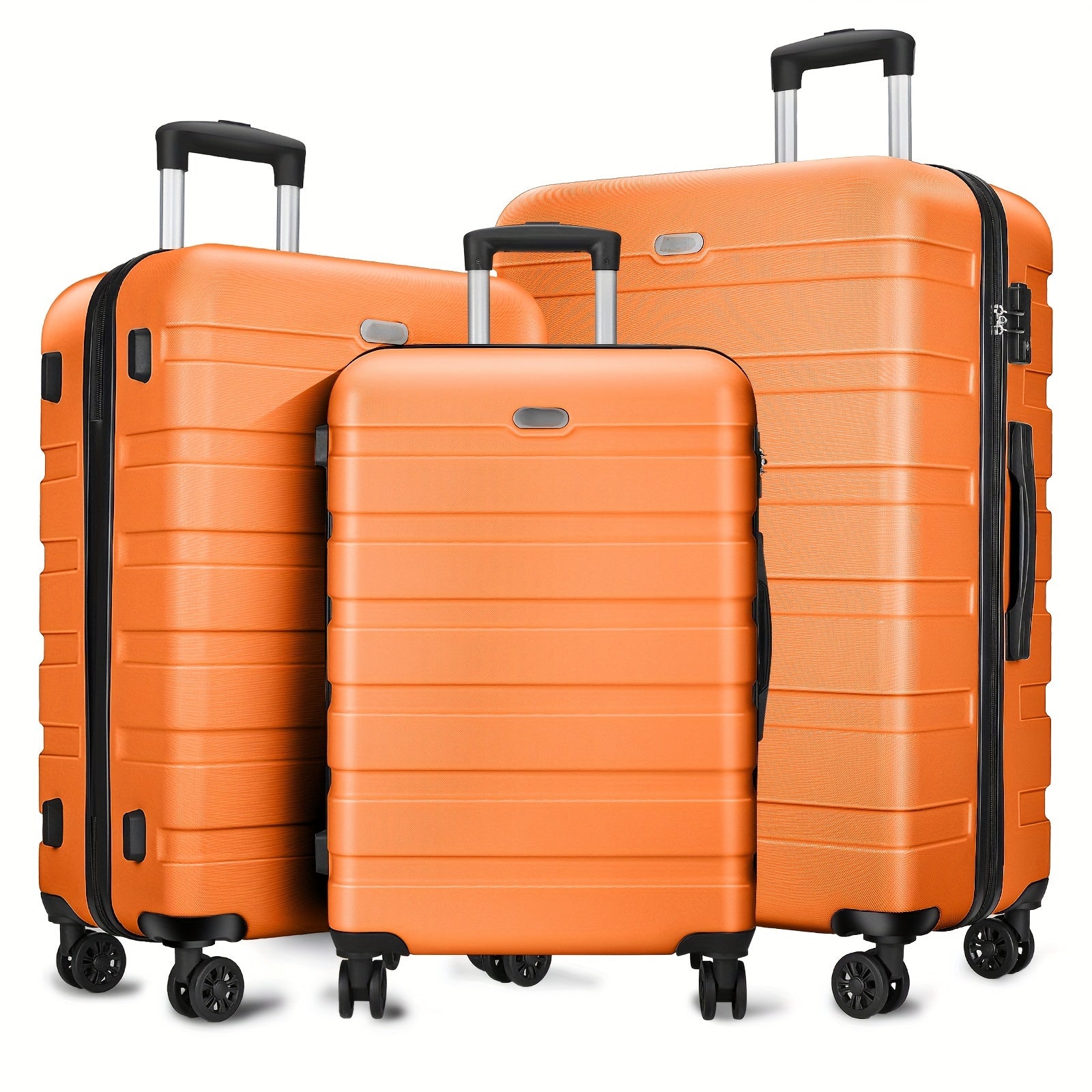 Luggage Sets 3 Piece Hardshell Suitcase Set Lightweight Travel Suitcases With 4 Double Spinner Wheels TSA Lock PC ABS