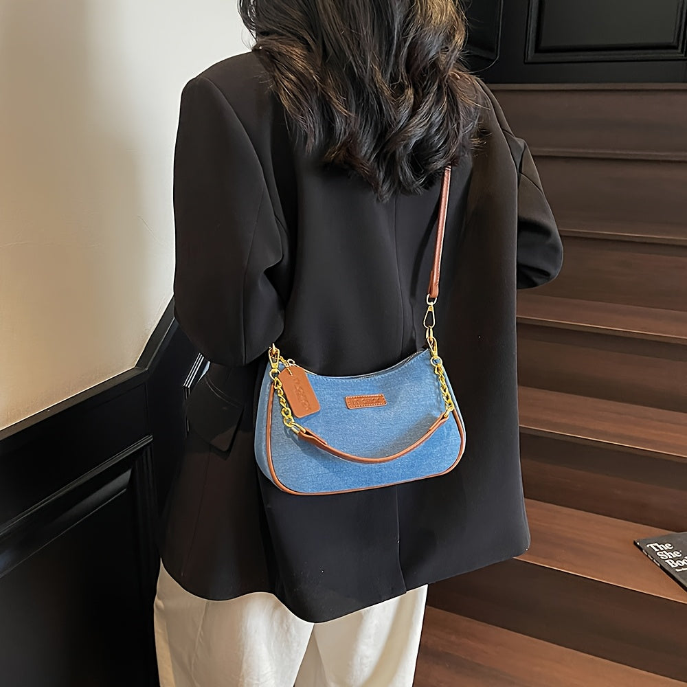 Women's Crossbody Bag French Vintage Underarm Crescent Moon Bag New Summer Fashion Single Shoulder Sling Bag