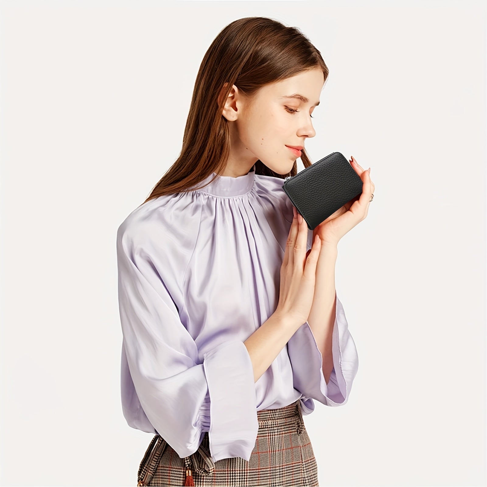 RFID Simple Folding Women'S Wallet, Japanese Ultra-Thin Women'S Credit Card Bag, Short Large-Capacity Coin Purse, Valentine'S Day Gift, Easy to Carry, a Must-Have When Going Out