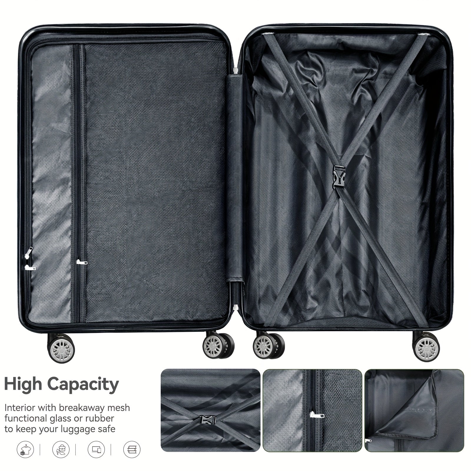 20 Inch Carry On Luggage Hard Shell Trolley Suitcase