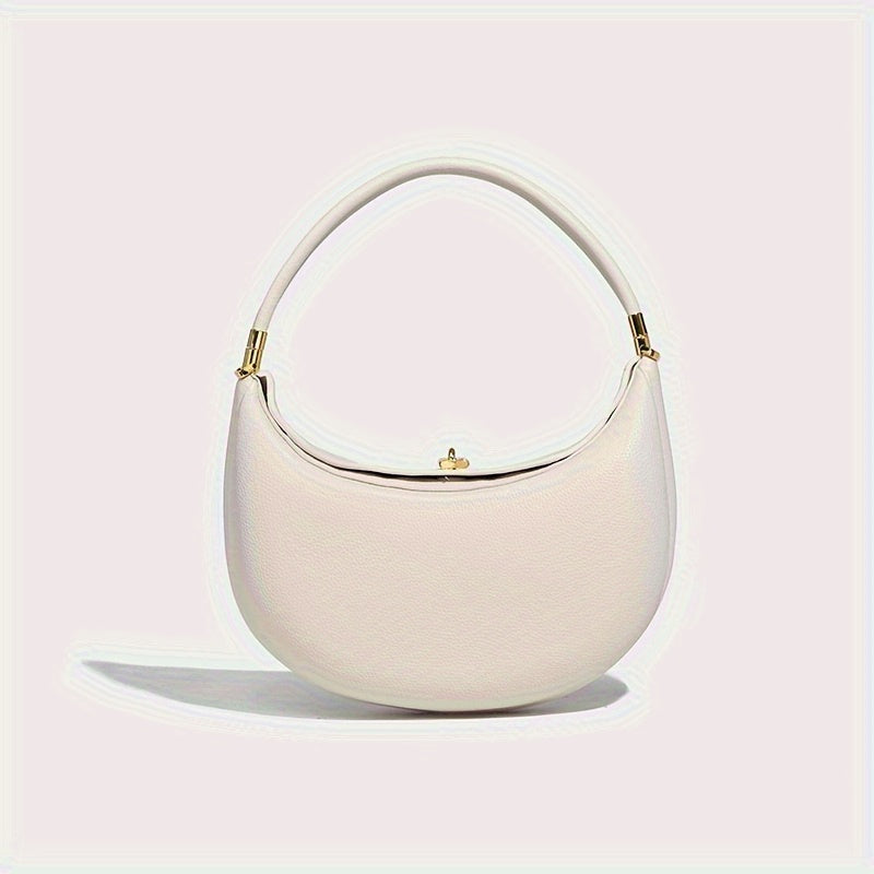 Stylish New Medium Crescent Handbag with Premium Feel, Suitable for All Four Seasons