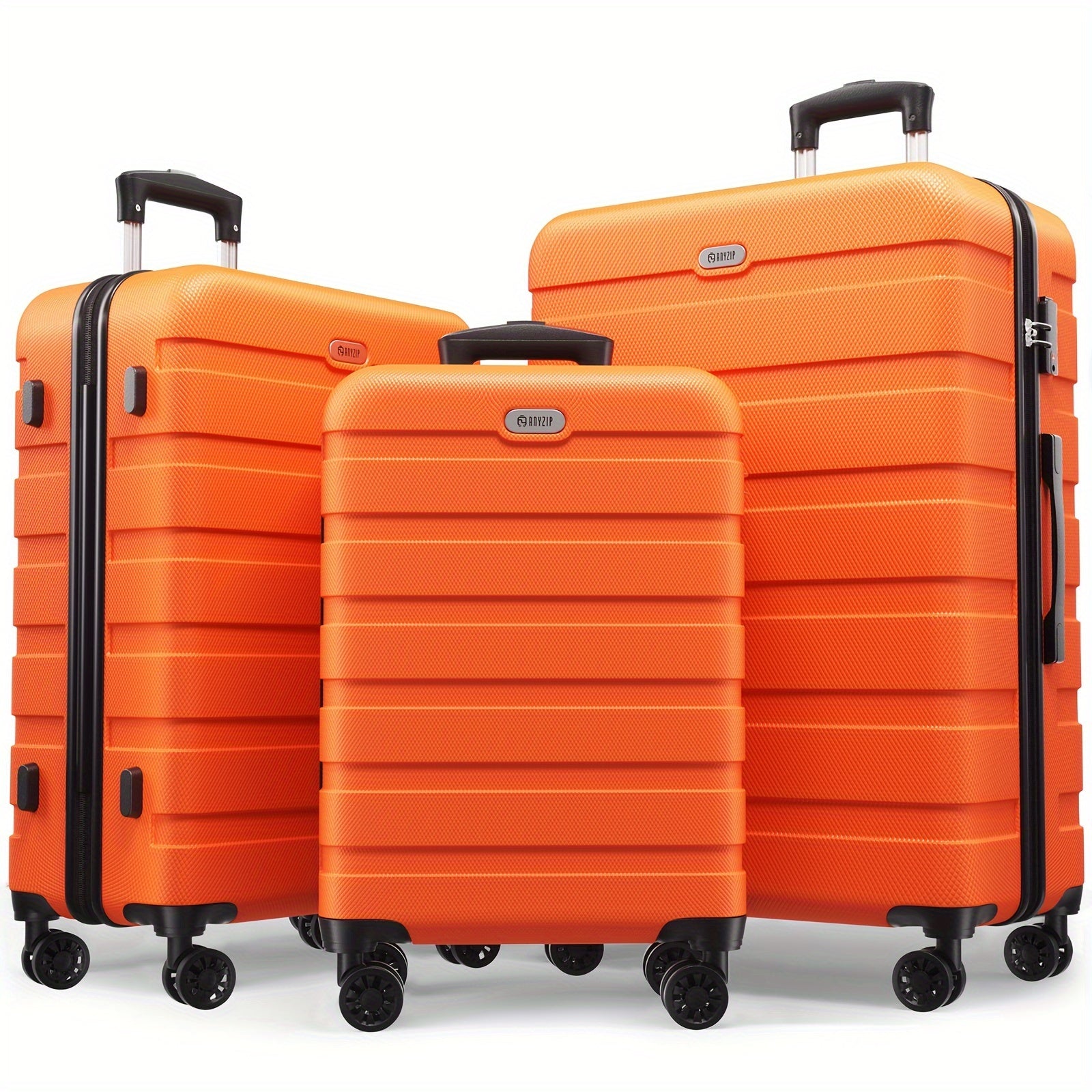 Luggage Sets 3 Piece Hardshell Suitcase Set Lightweight Travel Suitcases With 4 Double Spinner Wheels TSA Lock PC ABS