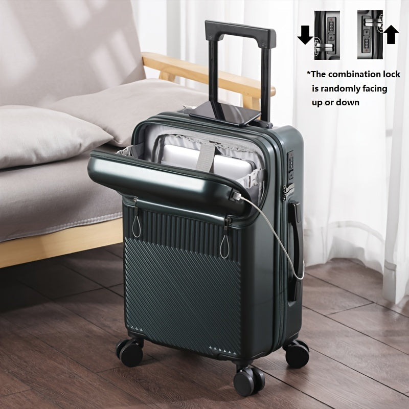 Compact Carry-on 20-inch Compact Lightweight Carry-on Suitcase | Built-in Cup Holder and Retractable Handle