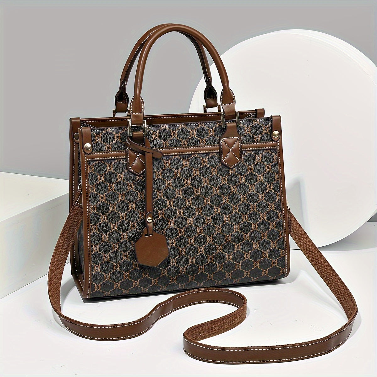 Stylish Large Tote Bag, Handbag, and Wallet Set - Elegant Bags for Middle-Aged Women with Reading Glasses