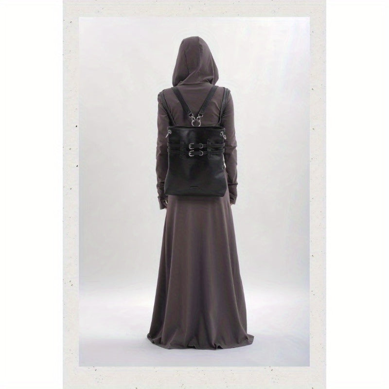 KoniKoni Genuine Leather Women'S Backpack - Lightweight Large Capacity Travel & Commuter Bag with Adjustable Shoulder Straps, Multiple Compartments, and Zipper Closure, Black, Backpack for Travel, Structured Design, Durable Zipper Compartments