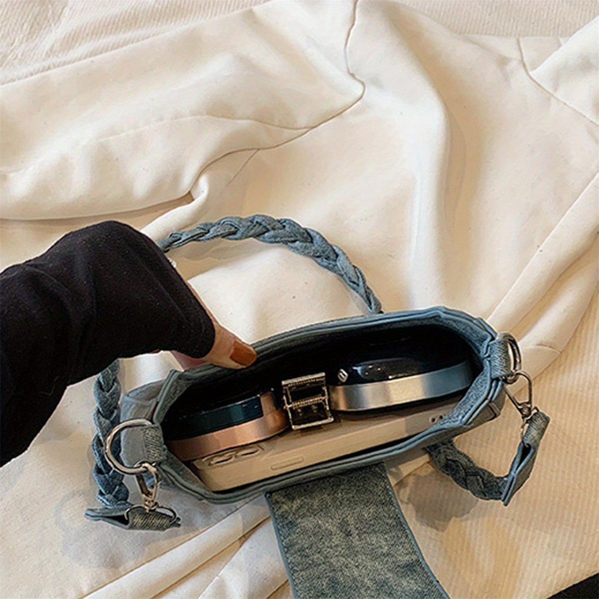 Butterfly Crescent Bags for Women Trendy Shoulder Purse Small Crossbody Bag for Office Travel Party