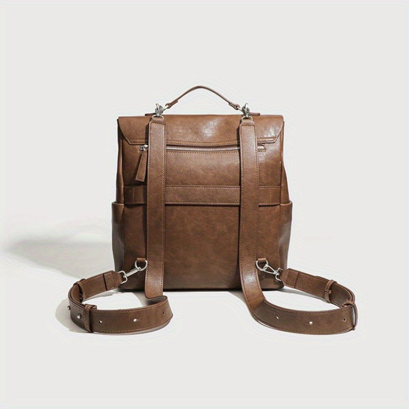 Women'S Stylish Black Backpack - Large Capacity, Adjustable Shoulder Straps, Magnetic Closure, Perfect for Travel & Everyday Use, Travel Backpack | Sleek Backpack | Durable Straps