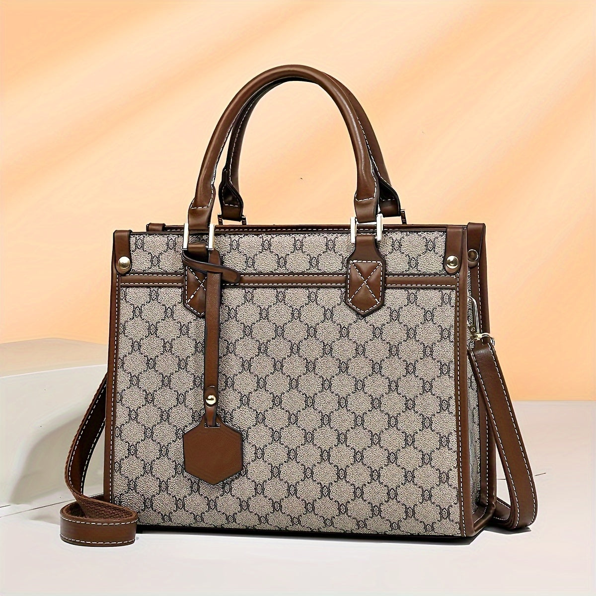 Stylish Large Tote Bag, Handbag, and Wallet Set - Elegant Bags for Middle-Aged Women with Reading Glasses