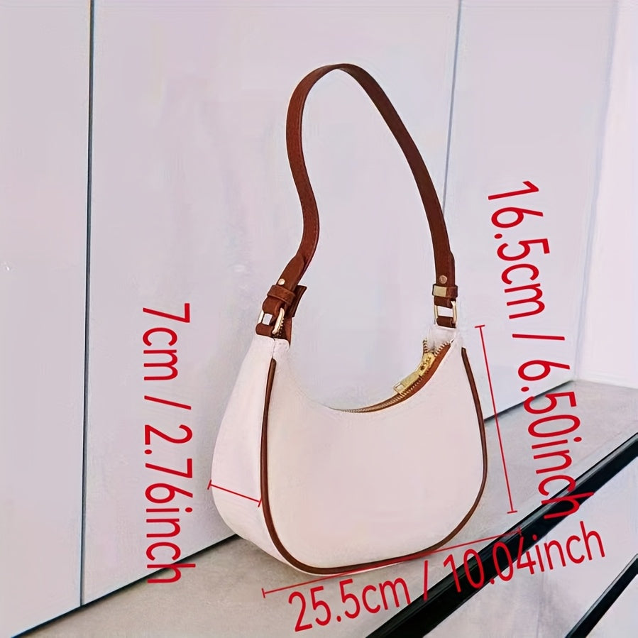 New, Crescent Bag Trendy Unique Underarm Bag, Elegant Small Crescent Purse, Versatile Shoulder Bag