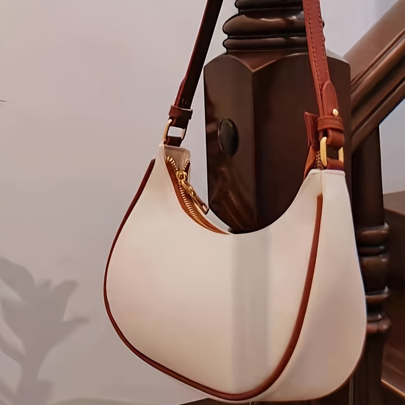 New, Crescent Bag Trendy Unique Underarm Bag, Elegant Small Crescent Purse, Versatile Shoulder Bag