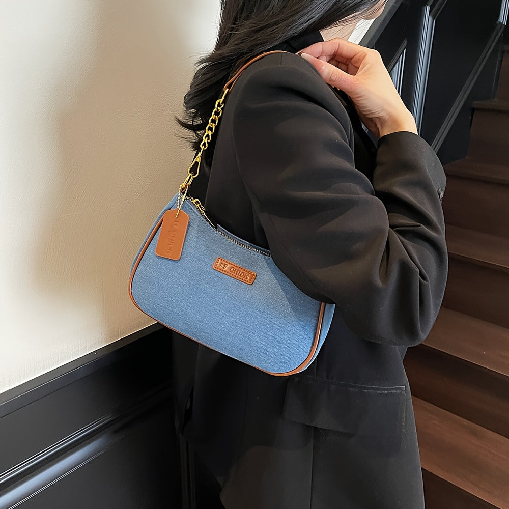 Women's Crossbody Bag French Vintage Underarm Crescent Moon Bag New Summer Fashion Single Shoulder Sling Bag