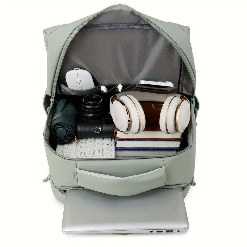 Fashionable Women'S Casual Backpack, Large Capacity Laptop Backpack, Simple Solid Color Backpack, Suitable for Commuting, School, Travel, Etc