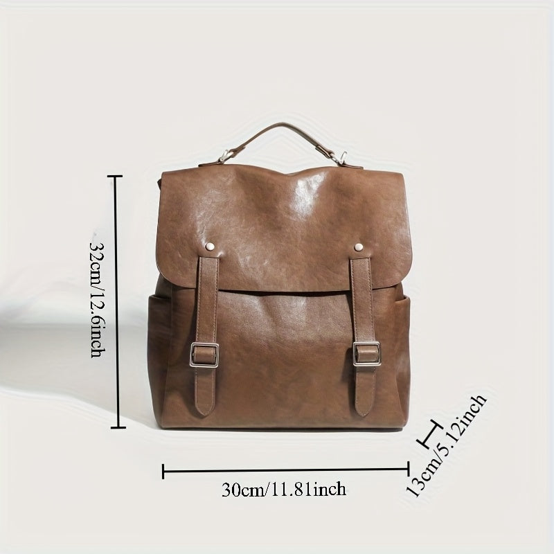 Women'S Stylish Black Backpack - Large Capacity, Adjustable Shoulder Straps, Magnetic Closure, Perfect for Travel & Everyday Use, Travel Backpack | Sleek Backpack | Durable Straps