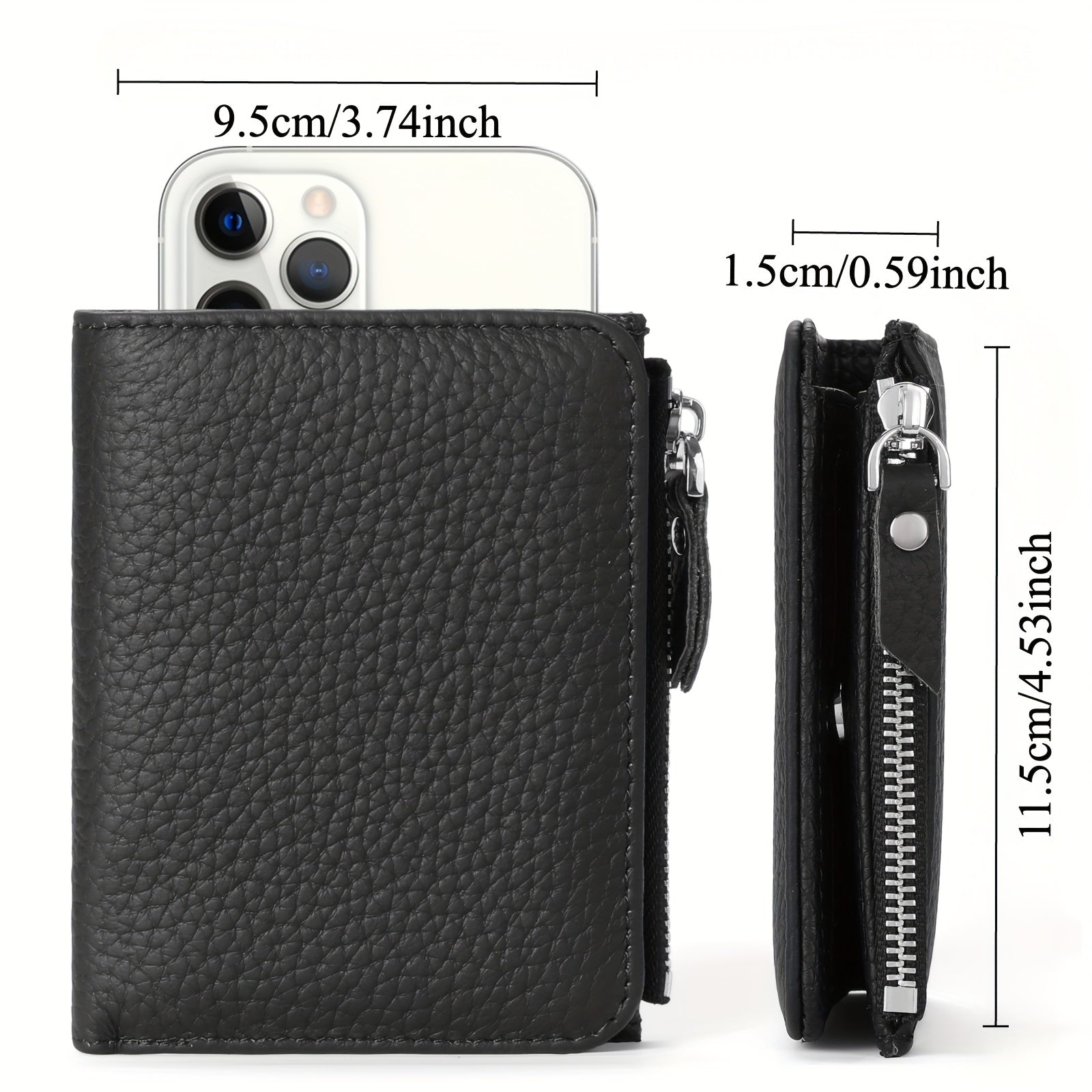 RFID Simple Folding Women'S Wallet, Japanese Ultra-Thin Women'S Credit Card Bag, Short Large-Capacity Coin Purse, Valentine'S Day Gift, Easy to Carry, a Must-Have When Going Out