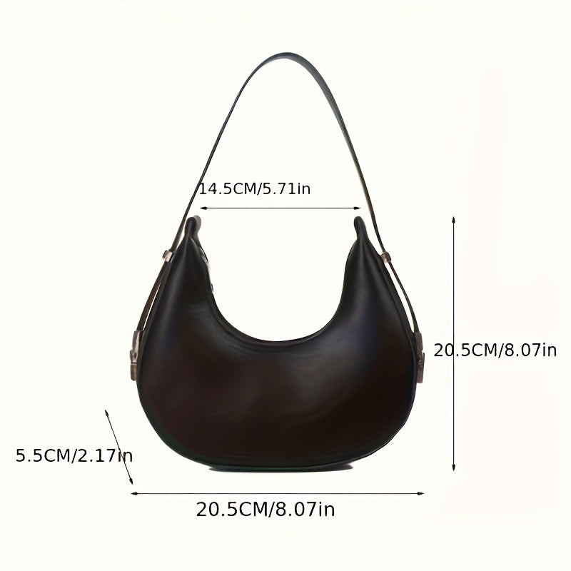 Chic French-Inspired Women'S Crossbody Bag - Stylish Underarm Wallet with Zipper, Available in Khaki, Light Brown, White, Black | Modern Minimalist Design | Compact & Secure Zipper Closure