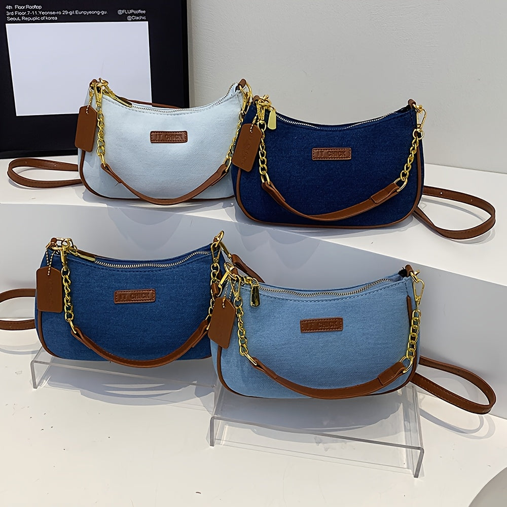 Women's Crossbody Bag French Vintage Underarm Crescent Moon Bag New Summer Fashion Single Shoulder Sling Bag