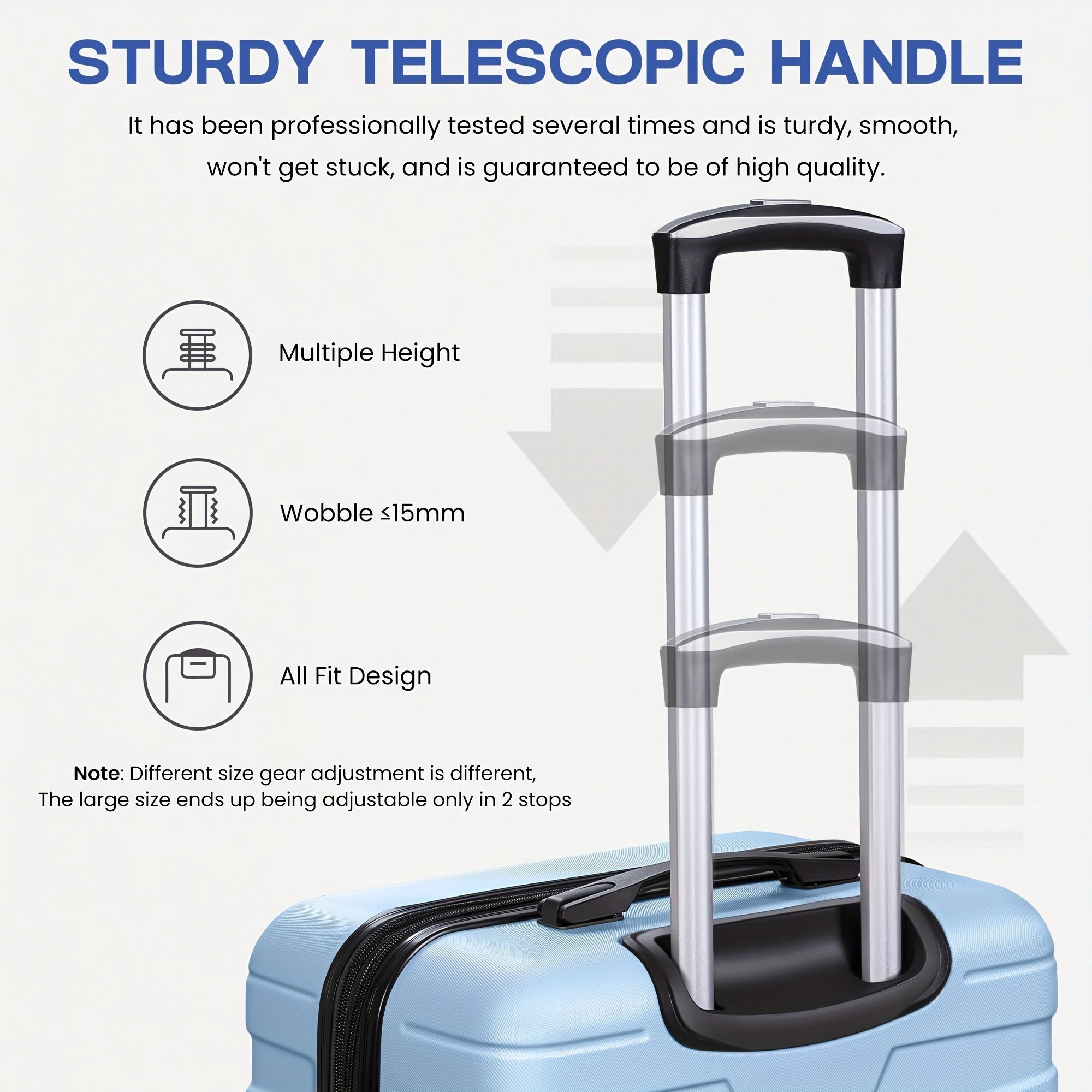 20In Carry-On Luggage Set with 14 In Cosmetic Case, Lightweight ABS+PC Hardshell Suitcase, Expandable Design, TSA Lock and 4 Silent Spinner Wheels for Smooth Travel, Scratch-Resistant, for Business Trips, Weekend Getaways, Checked-Free Convenience