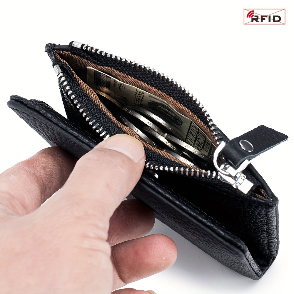 RFID Simple Folding Women'S Wallet, Japanese Ultra-Thin Women'S Credit Card Bag, Short Large-Capacity Coin Purse, Valentine'S Day Gift, Easy to Carry, a Must-Have When Going Out