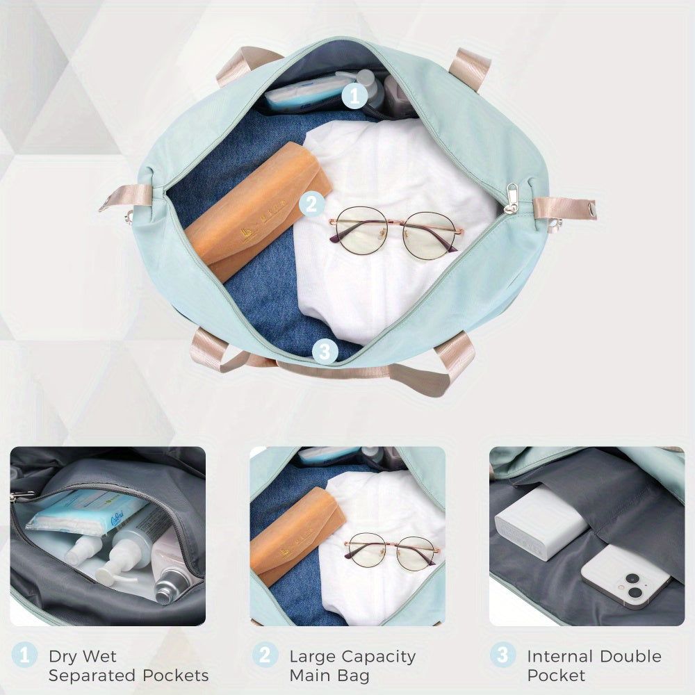 Luggage Sets 4pcs, ABS Durable Suitcase with Travel Bag, Carry On Luggage Suitcase Set with 360° Spinner Wheels, grey green