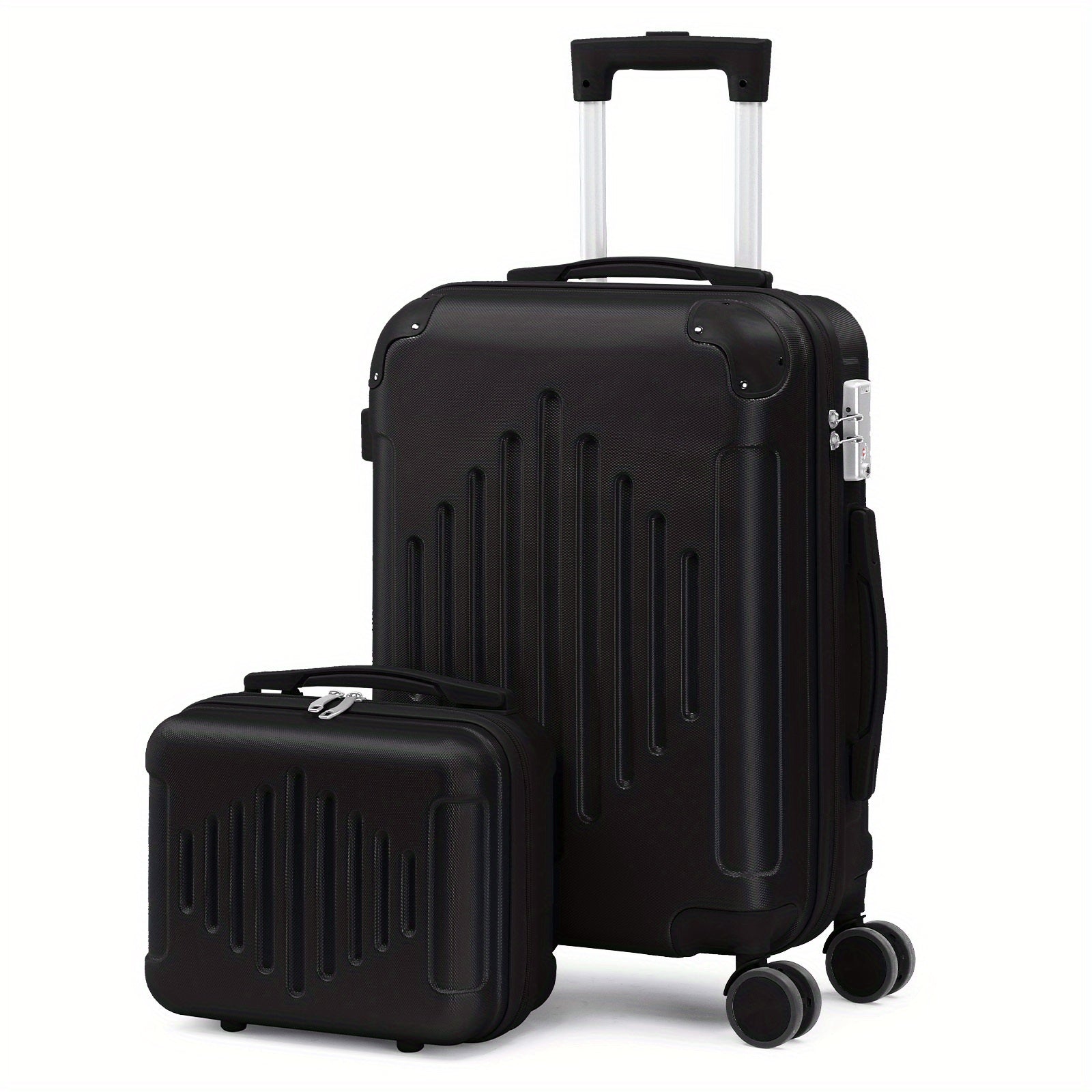 2pcs 20"+12" Hardside Luggage Set - Carry-On & Checked Suitcases w/ Spinner Wheels & TSA Lock | Lightweight Travel Luggage