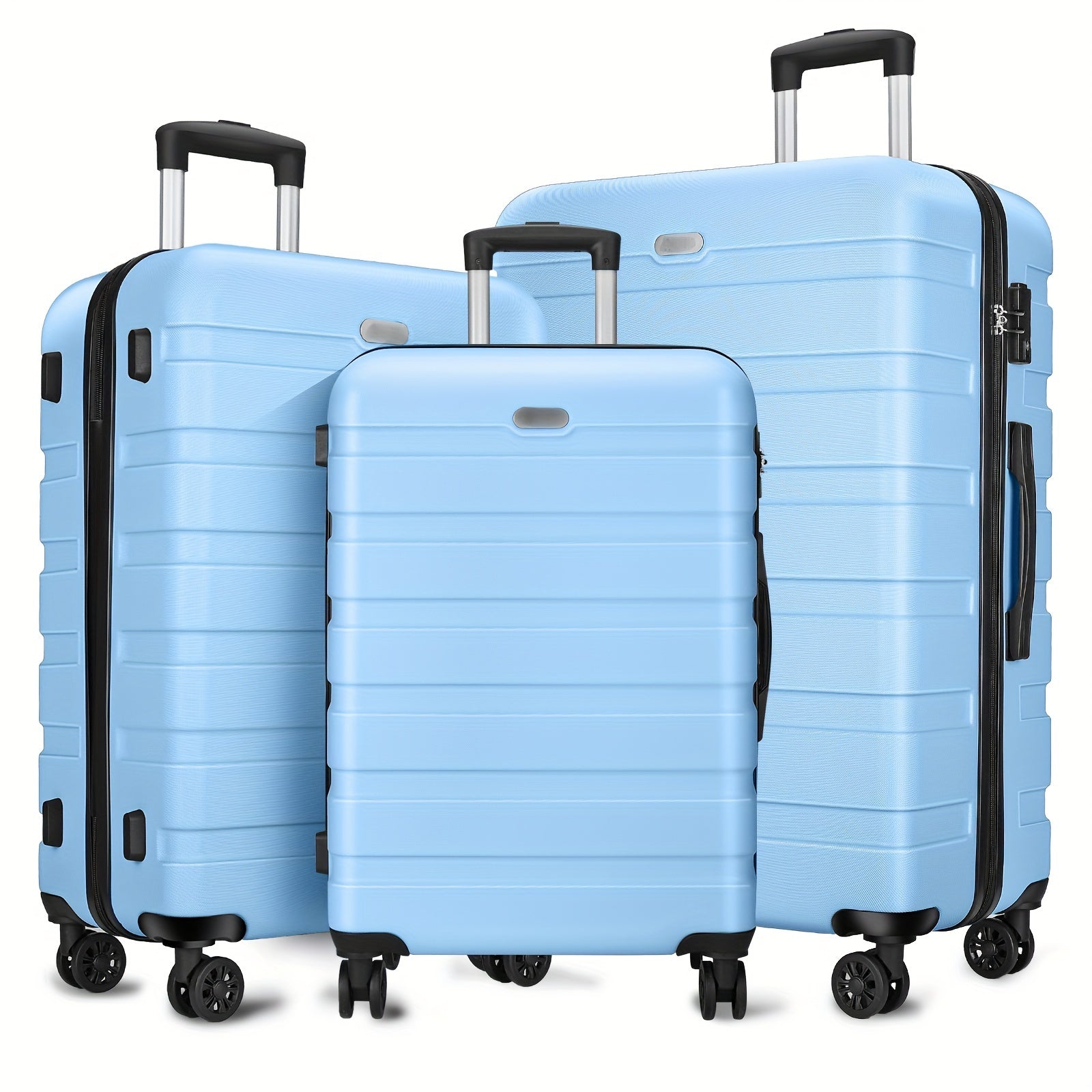 Luggage Sets 3 Piece Hardshell Suitcase Set Lightweight Travel Suitcases With 4 Double Spinner Wheels TSA Lock PC ABS
