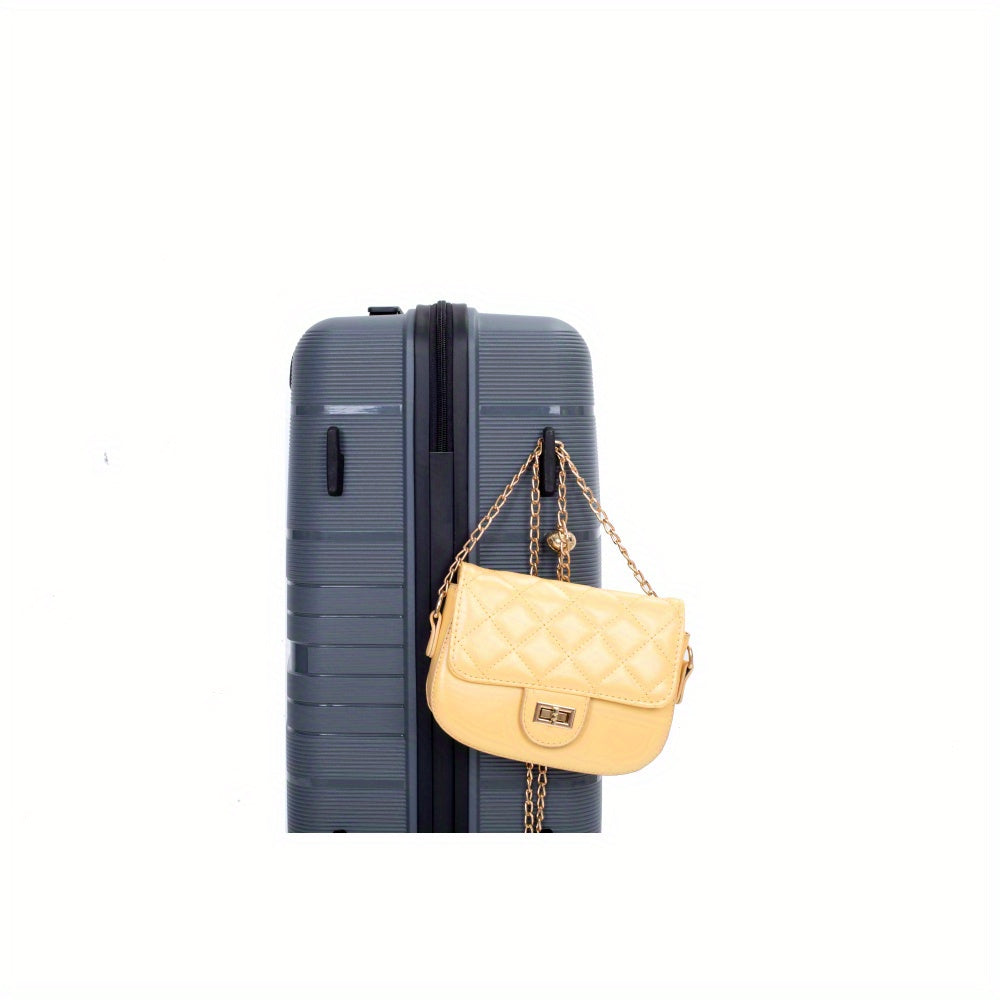 PP Luggage Set 3pcs Set Hardshell Suitcase Double Spinner Wheels PP Luggage Sets Lightweight Durable Suitcase with TSA Lock (20\u002F 24\u002F 28)