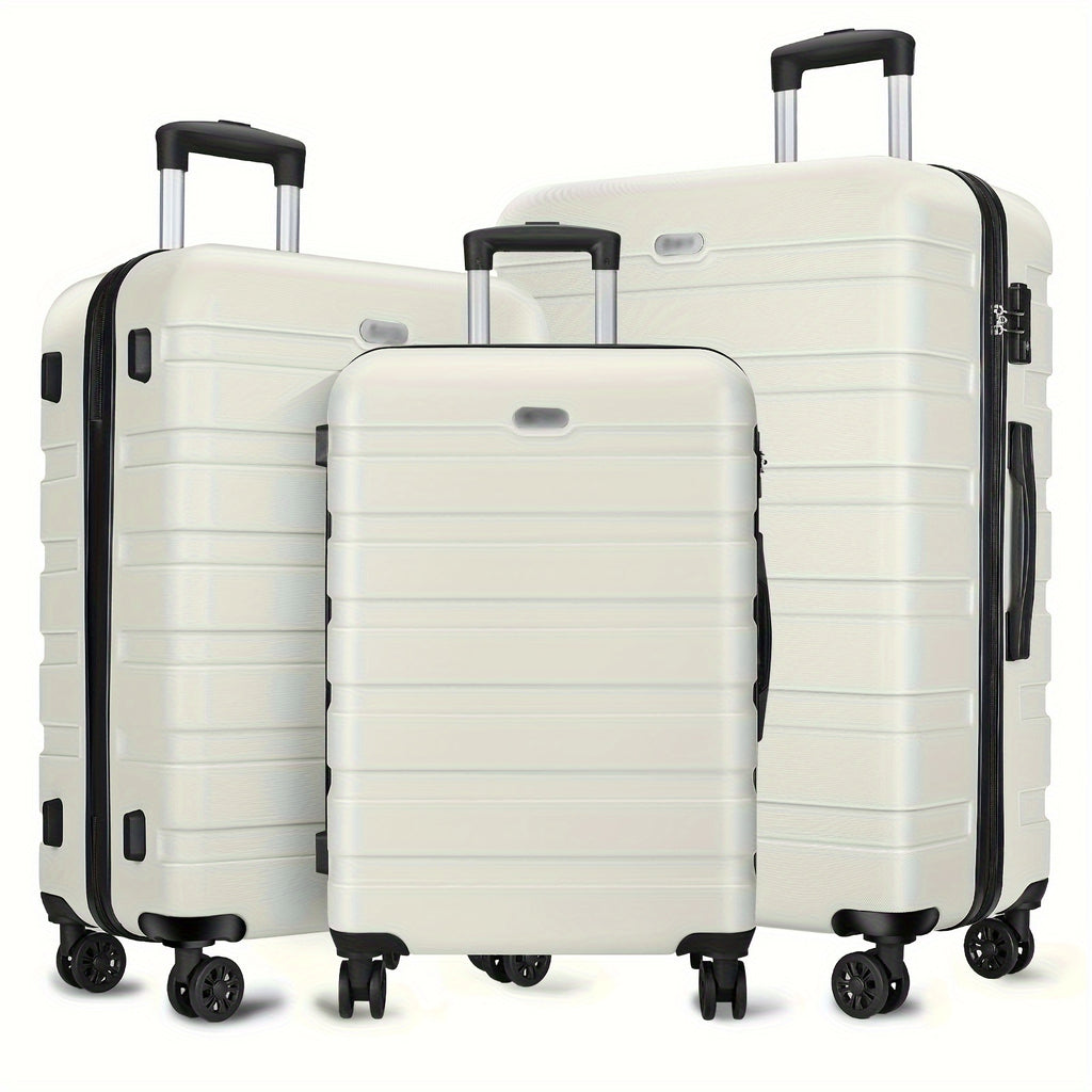 Luggage Sets 3 Piece Hardshell Suitcase Set Lightweight Travel Suitcases With 4 Double Spinner Wheels TSA Lock PC ABS