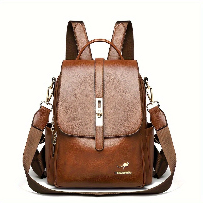 Vintage Backpack Vintage Anti-Theft Backpack Purse | Preppy College School Daypack, Women's Casual Travel Commute Knapsack