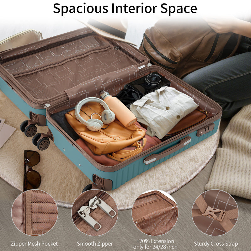 Hardshell Luggage Set with TSA Lock 360 Spinner Wheels Lightweight Durable Travel Suitcases for Women Men CarryOn CheckIn