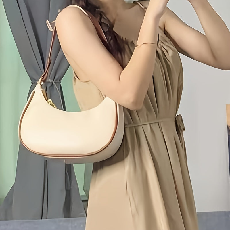 New, Crescent Bag Trendy Unique Underarm Bag, Elegant Small Crescent Purse, Versatile Shoulder Bag