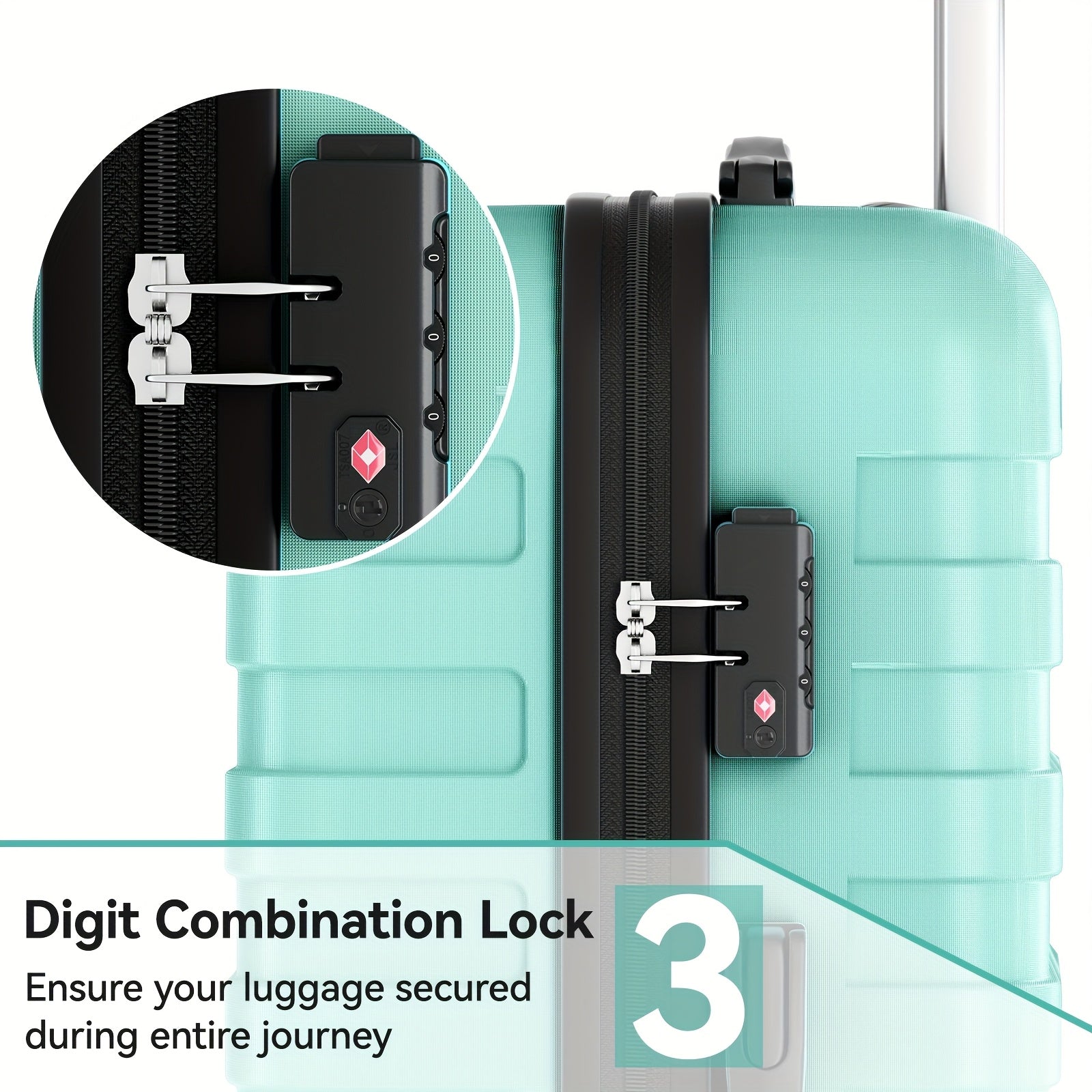 20 Inch Carry On Luggage Hard Shell Trolley Suitcase