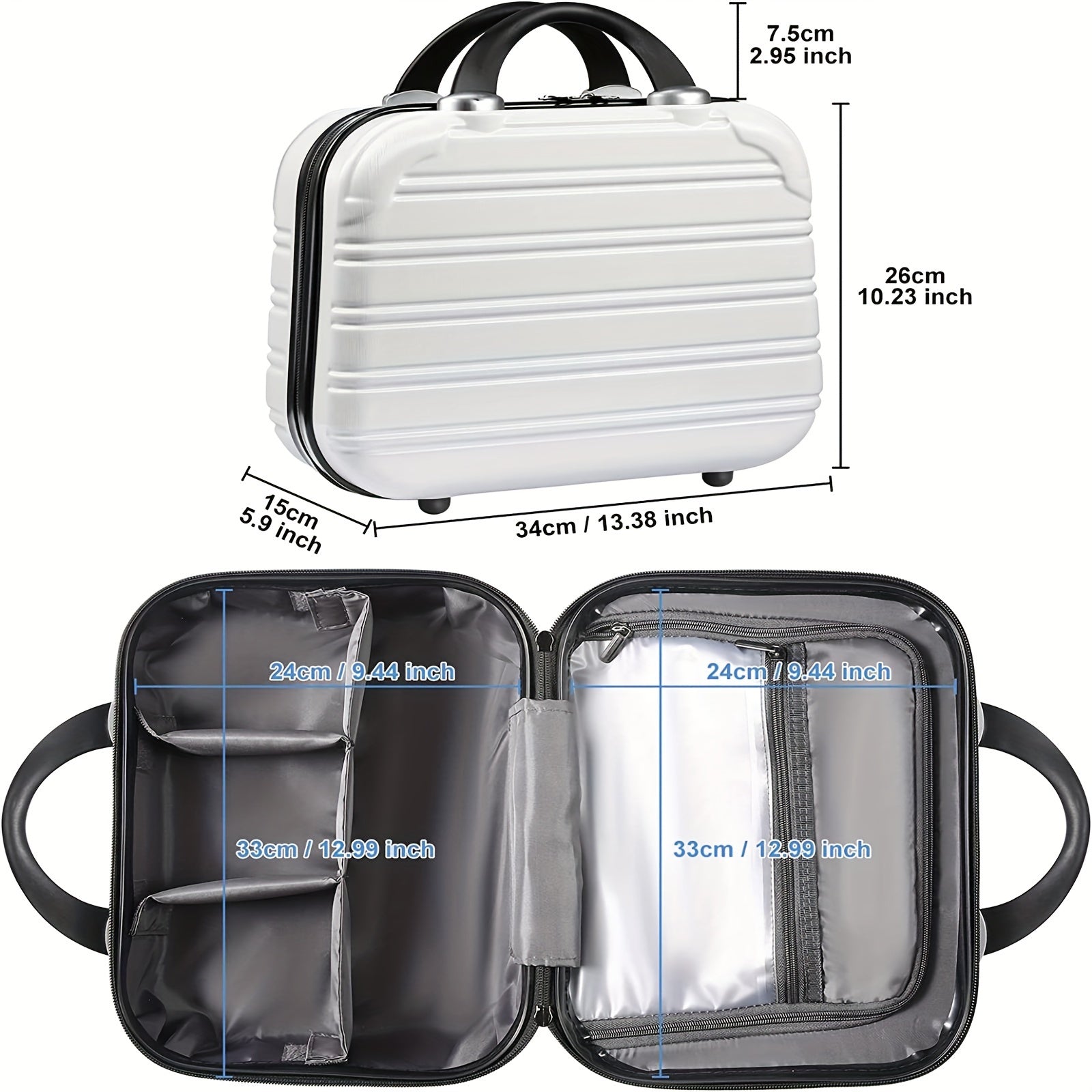TSA Lock 2pcs Sports Style Luggage Set - 20in Hard Shell Suitcase with TSA Lock, ABS+PC Material, Iron Pull Handle - Luggage for Travel