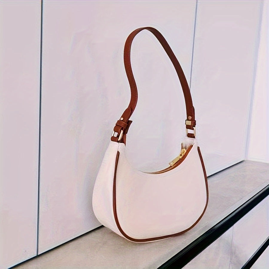New, Crescent Bag Trendy Unique Underarm Bag, Elegant Small Crescent Purse, Versatile Shoulder Bag