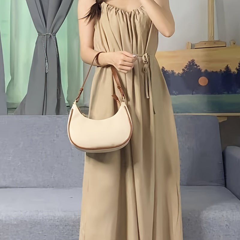 New, Crescent Bag Trendy Unique Underarm Bag, Elegant Small Crescent Purse, Versatile Shoulder Bag